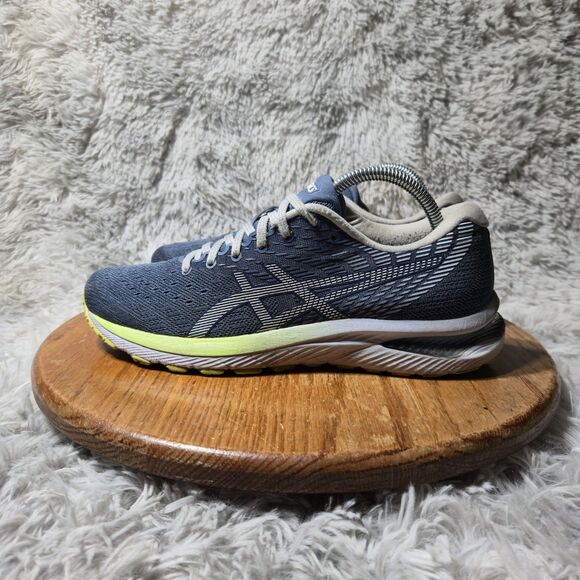 Asics Gel-Cumulus 22 Womens Size 9.5 Blue Lime Mesh Casual Lace Up Running Shoes - Picture 9 of 16